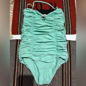 Tori Praver Ruched One Piece Swimsuit